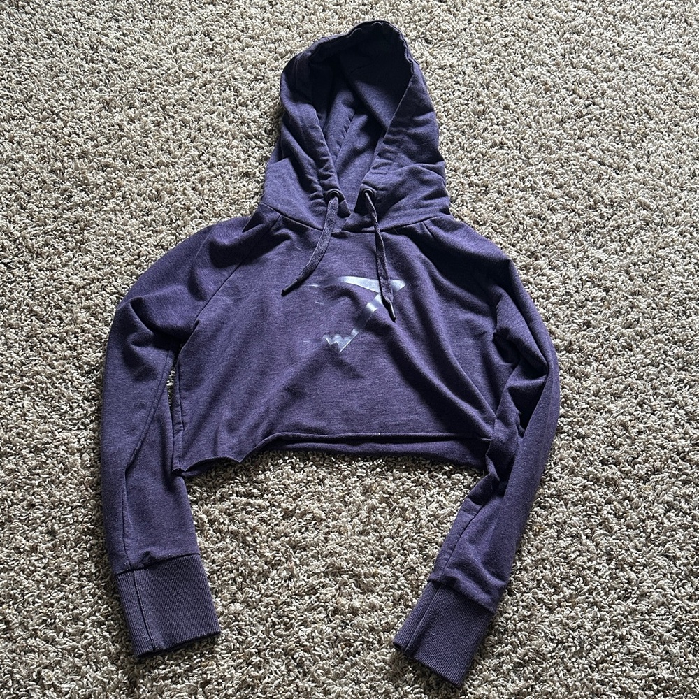 Gymshark Dark Purple Pullover Top with Subtle Logo size XS